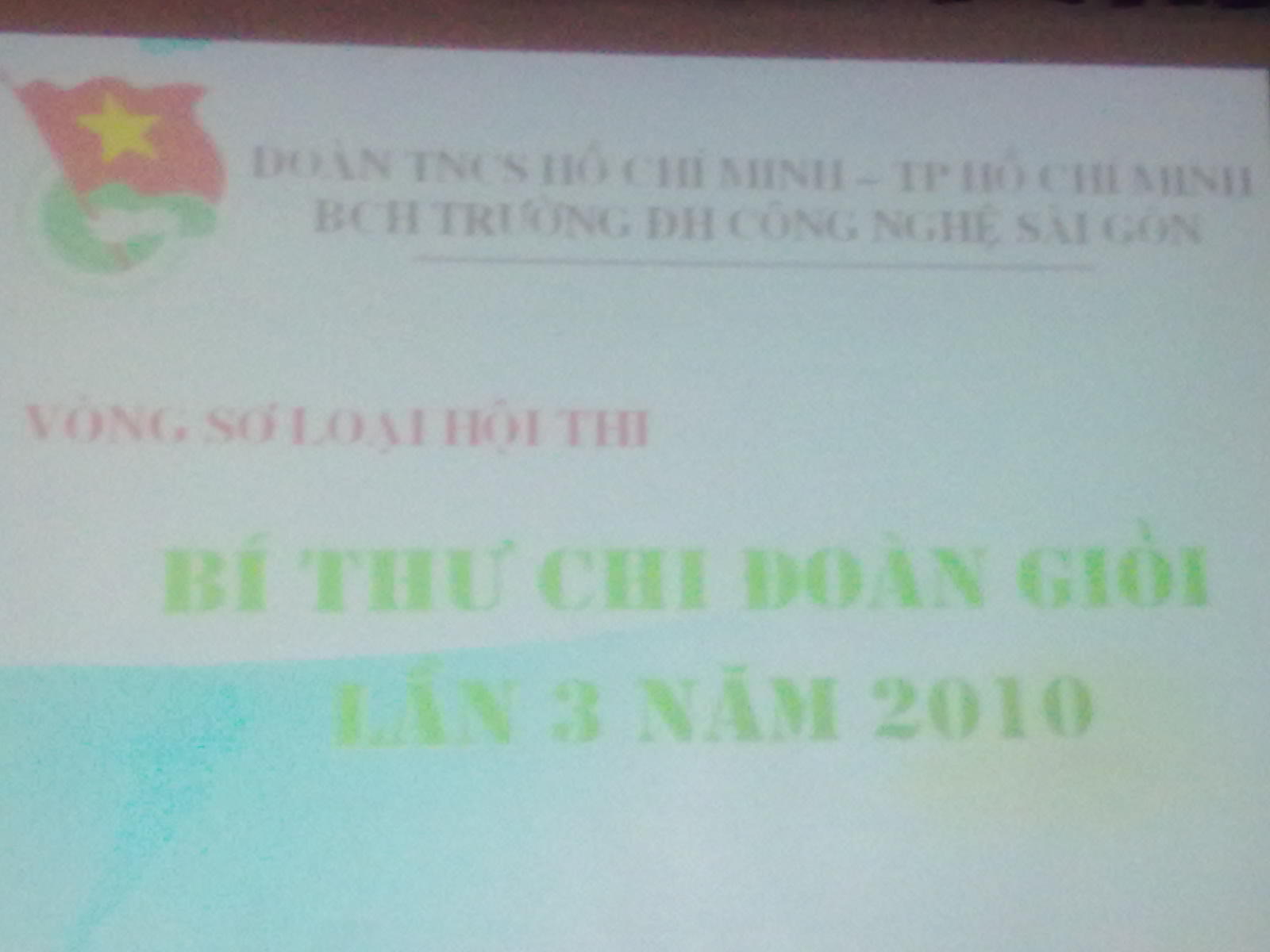Vòng sơ loại hội thi Bí Thư Chi Đoàn Giỏi lần 3 năm 2010
