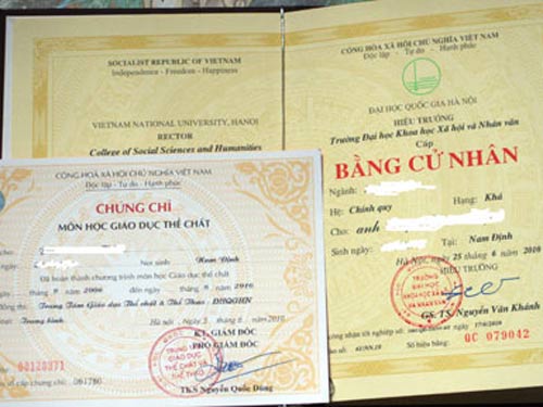 Siết chặt quản lý phôi văn bằng, chứng chỉ