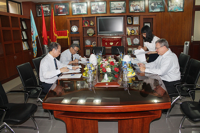 Ban Giám hiệu nhà trường làm việc với Ban Lãnh đạo ĐH Troy, Hoa Kỳ