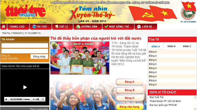Hội thi trực tuyến Olympic Mác Lê 