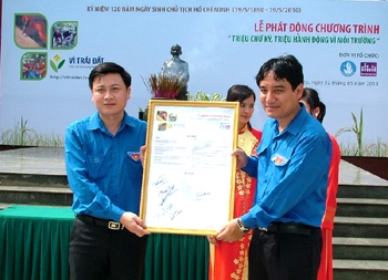 Hội Sinh viên Việt Nam: Phát động chương trình “Triệu chữ ký, triệu hành động vì môi trường”