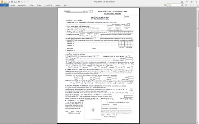 Cách ghi 19 mục trong Phiếu đăng ký dự thi THPT quốc gia 2016 Cách ghi 19 mục trong Phiếu đăng ký dự thi THPT quốc gia 2016