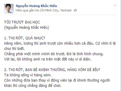 Thầy Khắc Hiếu “thổi lửa” vực dậy sĩ tử trượt ĐH Thầy Khắc Hiếu “thổi lửa” vực dậy sĩ tử trượt ĐH