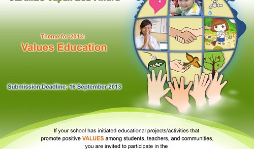 Sustainable development award open to Southeast Asian schools Sustainable development award open to Southeast Asian schools