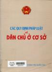 Các quy định pháp luật về dân chủ ở cơ sở