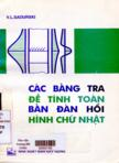 Các bảng tra để tính toán bản đàn hồi hình chữ nhật