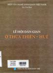 Lễ hội dân gian ở Thừa Thiên - Huế