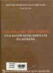 Văn hóa truyền thống của người Nùng Khen Lài ở Cao Bằng