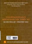 Văn hóa dân gian một số dân tộc thiểu số huyện Yên lập, tỉnh Phú thọ
