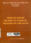 Phong tục tang ma của người Tày ở Nghĩa Đô, huyện Bảo Yên, tỉnh Lào Cai