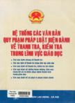 Hệ thống các văn bản quy phạm pháp luật hiện hành về thanh tra, kiểm tr trong lĩnh vực giáo dục