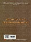 Một số tục lệ cổ của dòng họ Đinh Văn ở xã Mường Thải, huyện Phù Yên, tỉnh Sơn La