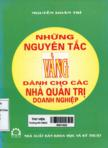 Những nguyên tắc vàng dành cho các nhà quản trị doanh nghiệp