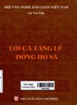 Lời ca tang lễ dòng họ Sa dân tộc Thái vùng Mộc Châu, Bắc Yên, tỉnh Sơn la