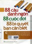 88 câu danh ngôn cuộc đời: Bí quyết bạn cần biết