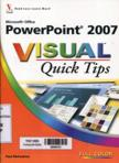 Microsoft office PowerPoint 2007 Visual quick tips