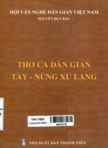 Thơ ca dân gian Tày - Nùng xứ Lạng