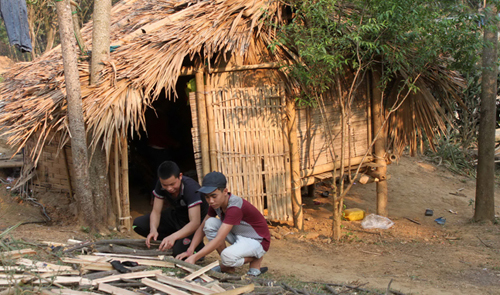 Students live in huts to attend school in central Vietnam